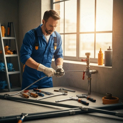 Image d'un service de plomberie en action