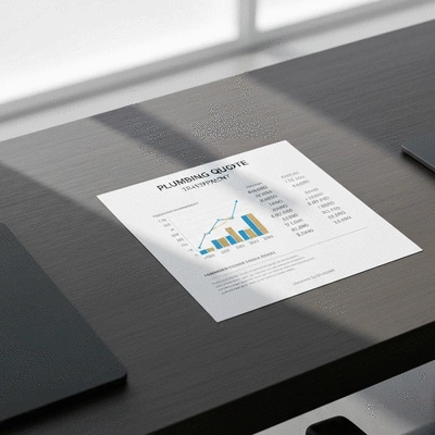 Illustration de devis clair et transparent pour des services de plomberie