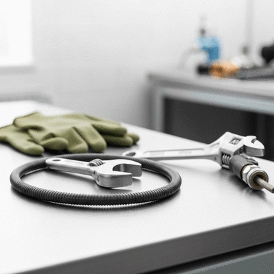 Outillage de plombier pour l'entretien des canalisations